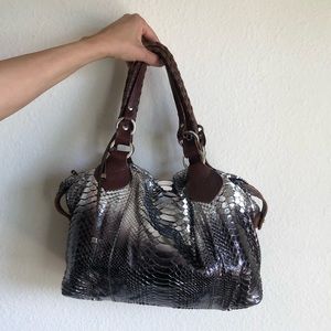 Pauric Sweeney Ombre Python and Leather Handbag. Excellent condition.